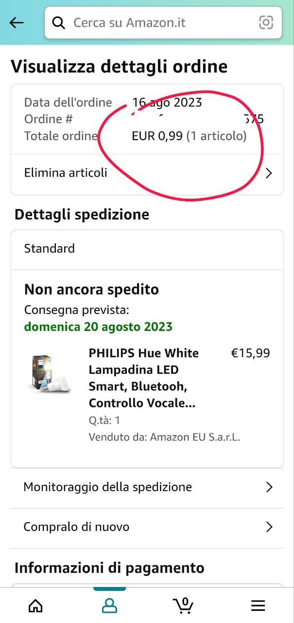 Su Amazon rubate una lampada smart Philips Hue a 99 centesimi