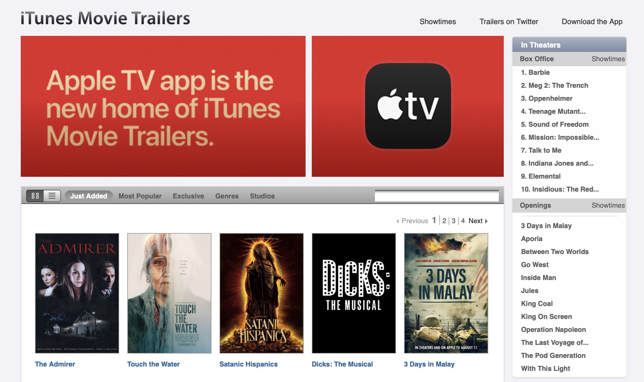 Apple prepara la pensione per l’app iTunes Movie Trailers