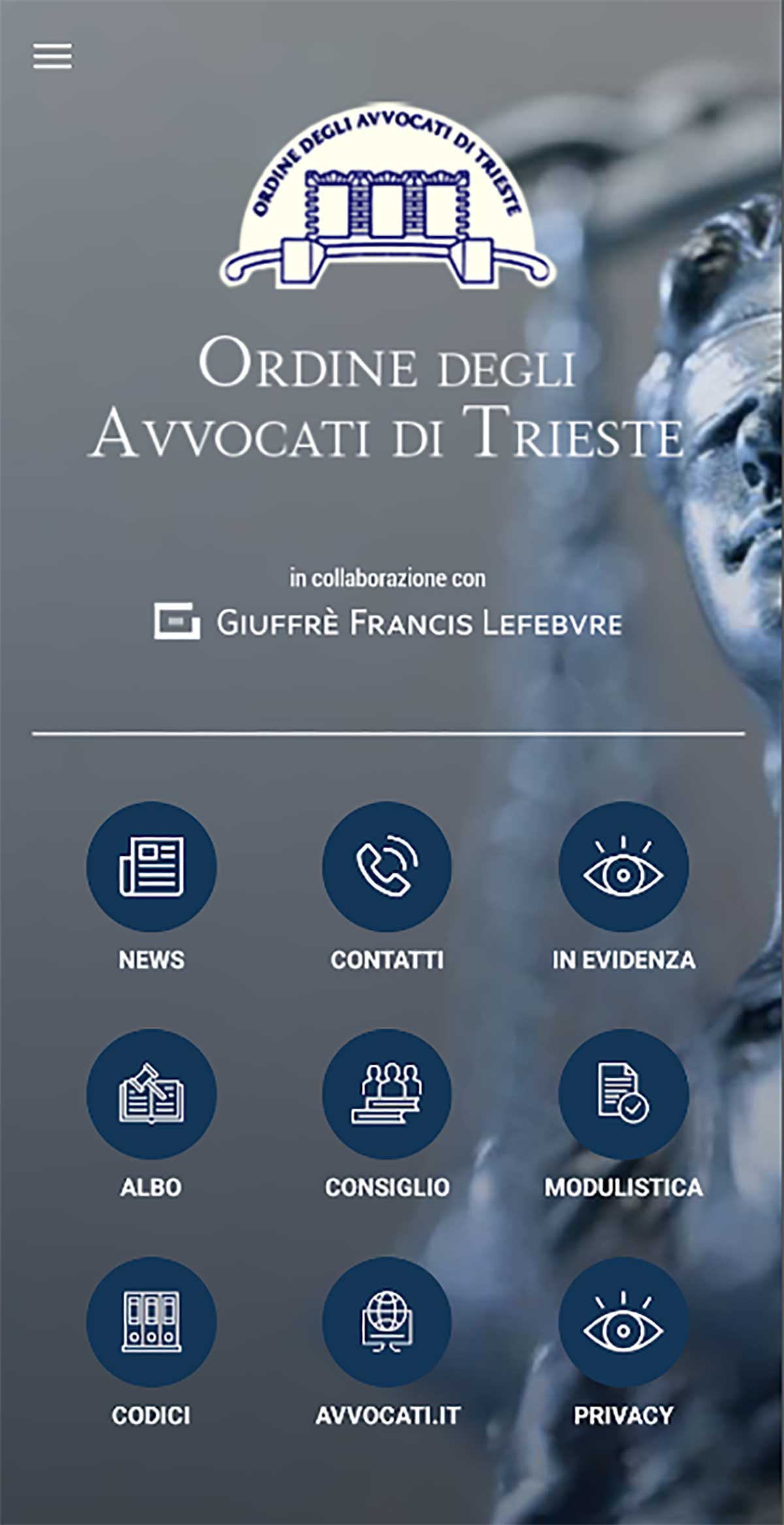 The Trieste Bar Association app is available