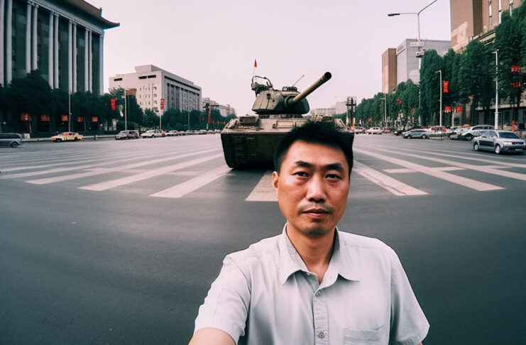 Google, il Rivoltoso Sconosciuto di piazza Tienanmen è una immagine generata con l'IA