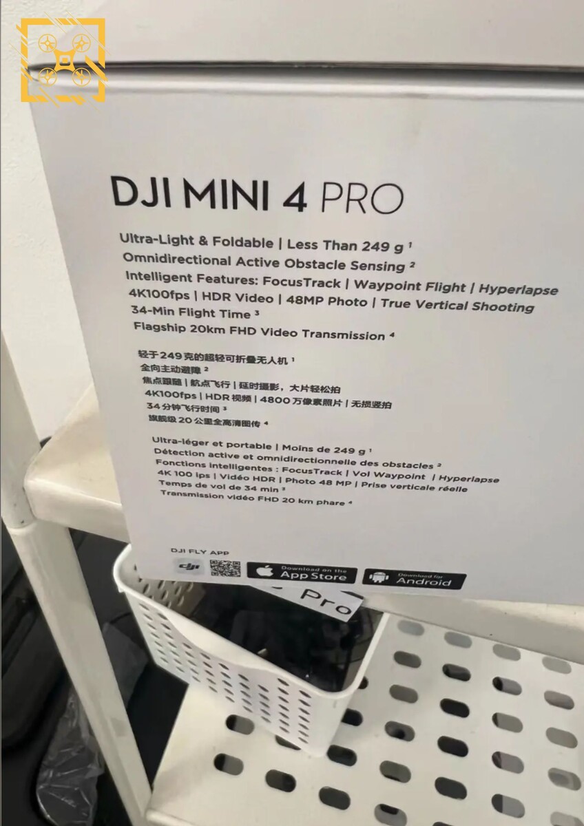DJI Mini 4 Pro, spuntano immagini e specifiche del drone