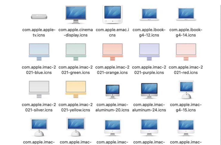 Dove trovare le icone di vecchi e nuovi prodotti Apple