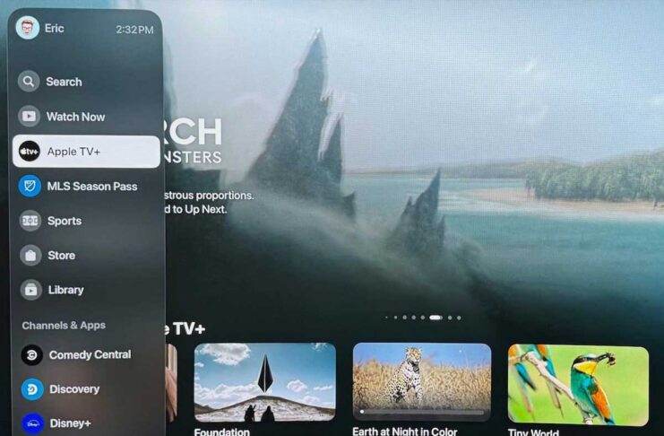 Navigazione rinnovata nell'app TV di tvOS 17.2 Beta