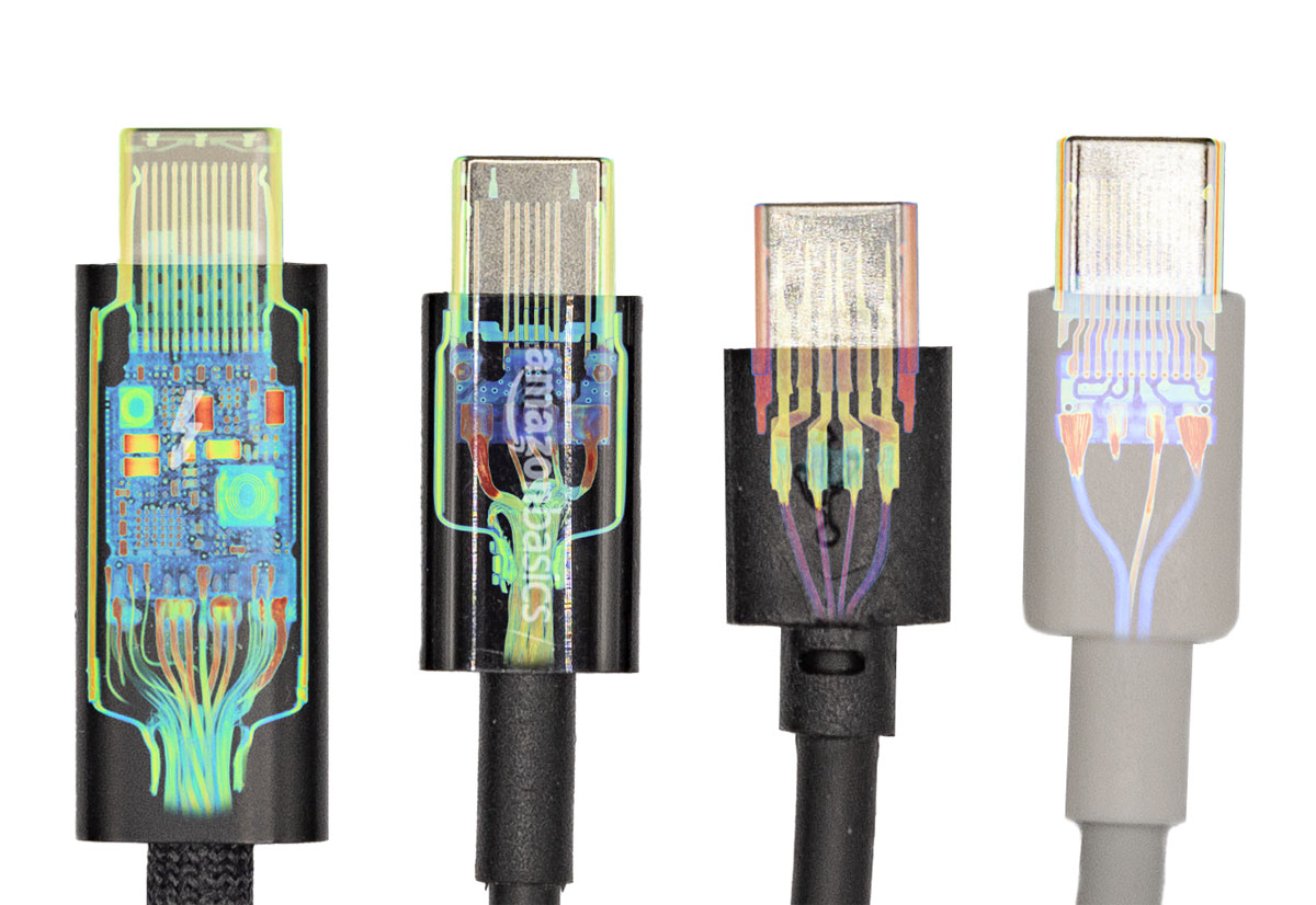 Il cavo Thunderbolt 4 Pro di Apple visto con la tomografia computerizzata Il cavo Thunderbolt 4 Pro di Apple visto con la tomografia computerizzata