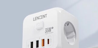 Cubo salvaspazio multipresa LENCENT con prese USB a soli 3 €