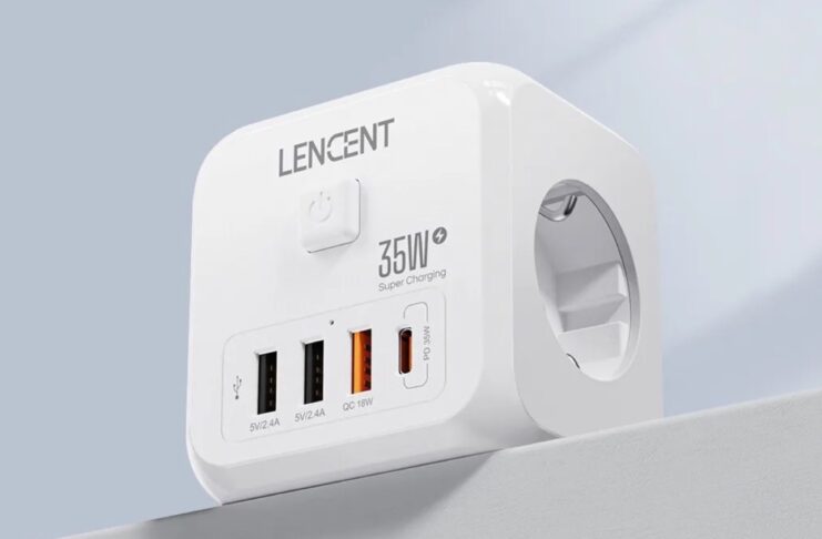 Cubo salvaspazio multipresa LENCENT con prese USB a soli 3 €