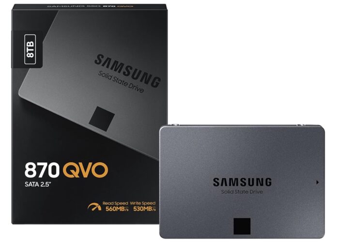 Disco SATA Samsung 870 QVO, un SSD da 8TB a 344 €
