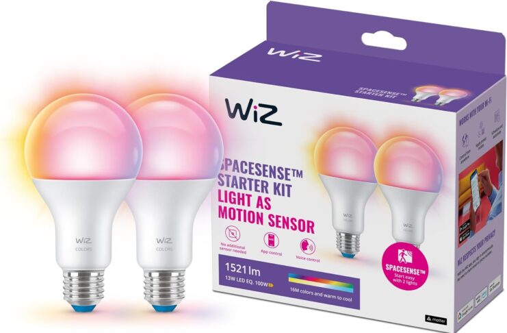 WiZ, le lampadine con sensore di movimento incluse su Amazon a 25 euro