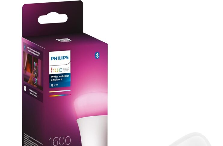 Philips Hue colorata da 1600 lumen, la più potente delle luci colorate in sconto di 24 euro