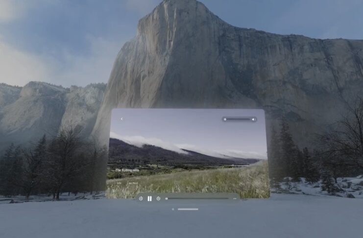 Vision Pro, primo sguardo all’ambientazione Yosemite in 3D