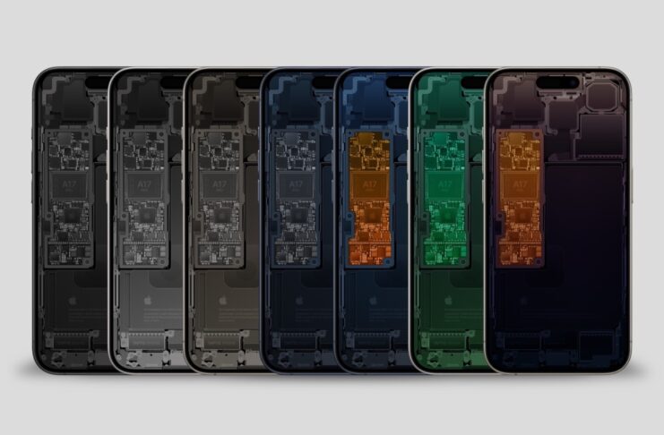 iPhone 15 Pro ai raggi X con questi nuovi sfondi