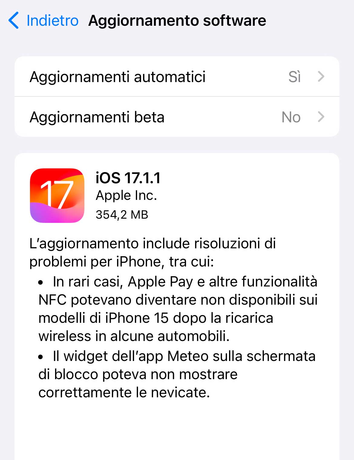 Disponibile aggiornamento a iOS 17.1.1, risolto bug con ricarica wireless BMW
