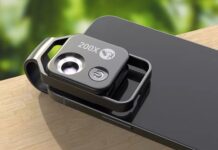 In sconto microscopio a clip per smartphone con ingrandimento 200X In sconto microscopio a clip per smartphone con ingrandimento 200X