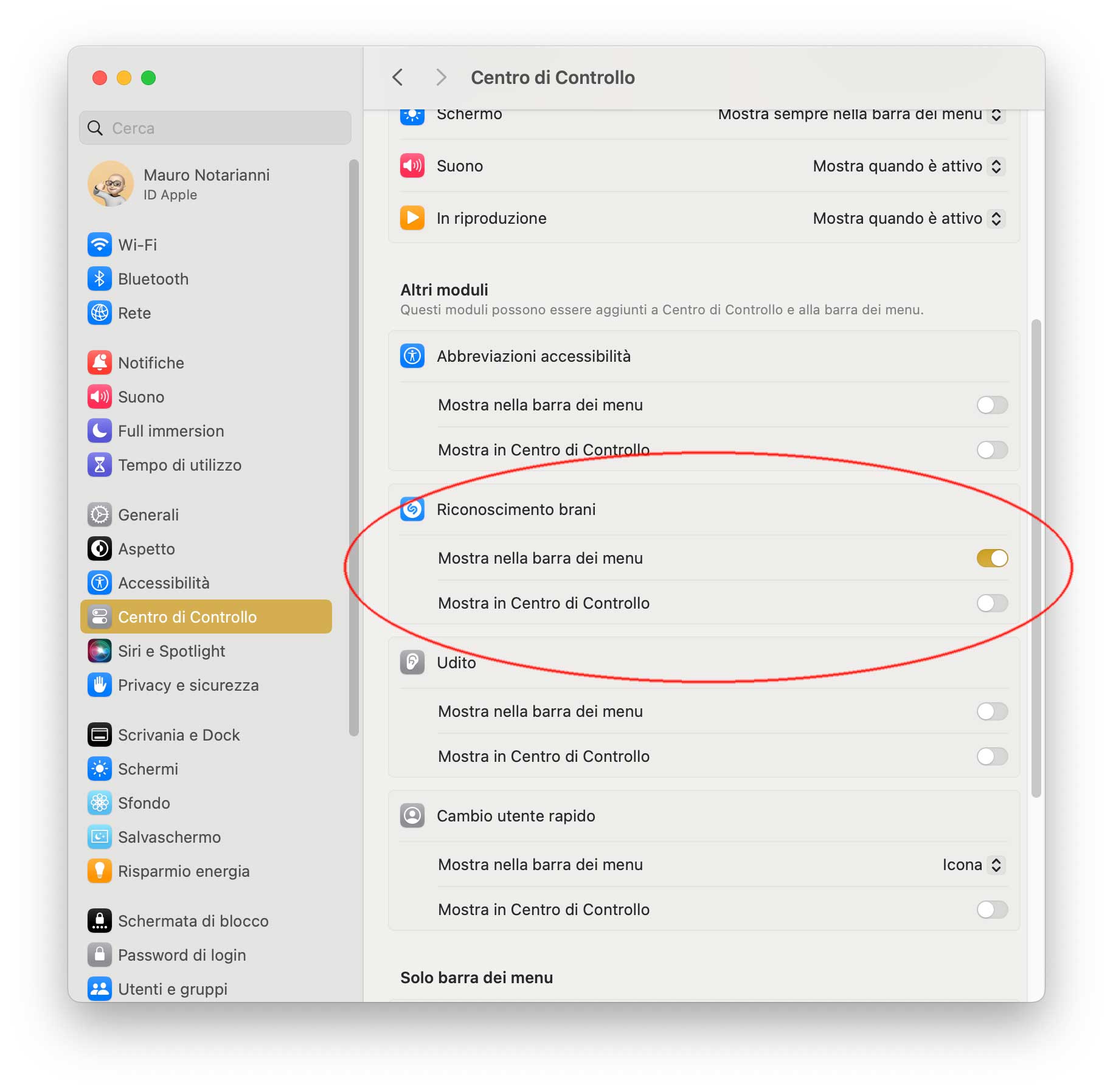 macOS Sonoma 14.2 offre Shazam di serie