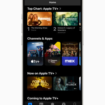 Il nuovo look dell'app Apple TV