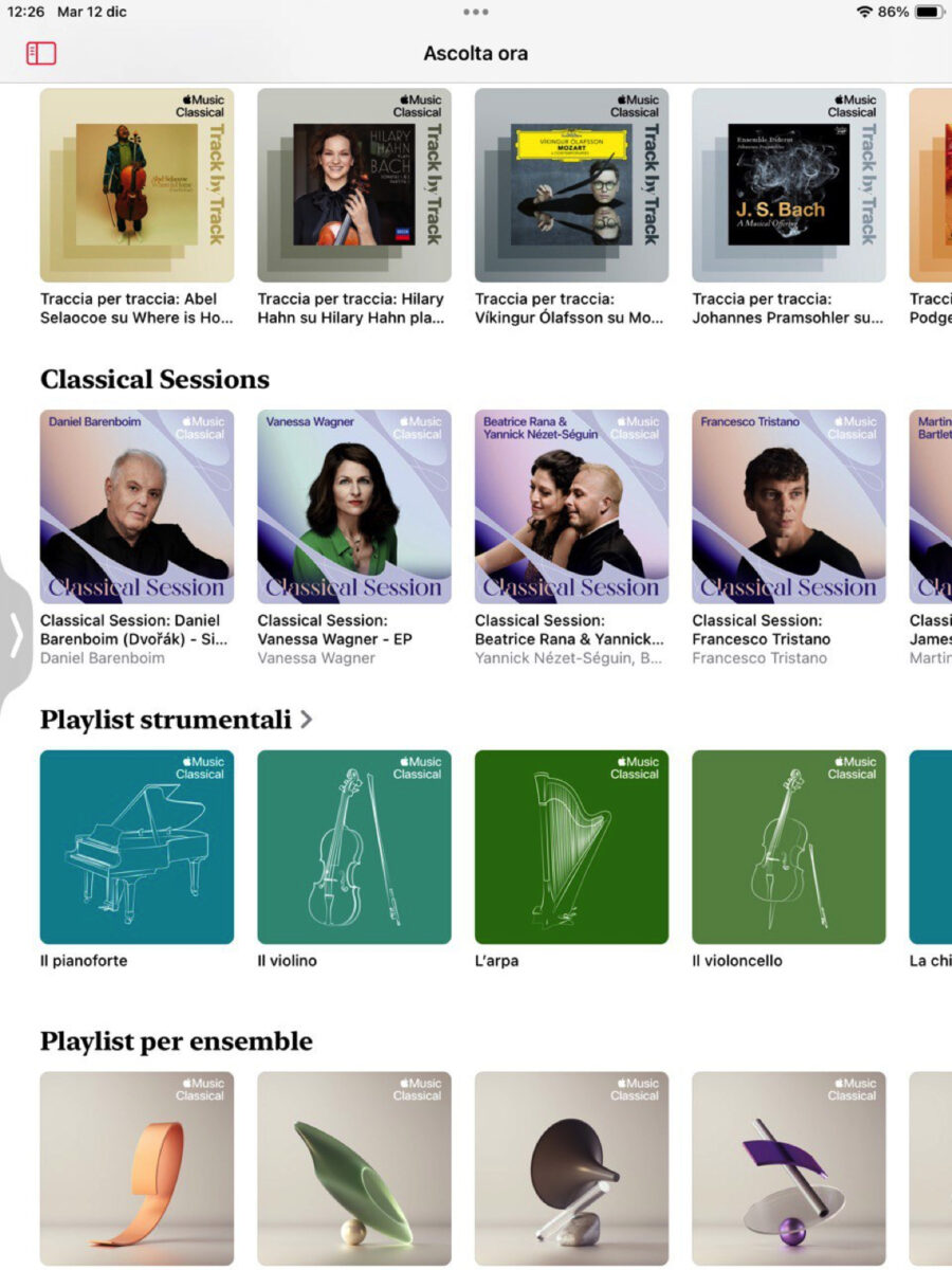Cosa vuol dire se Apple Musica Classical è su iPad