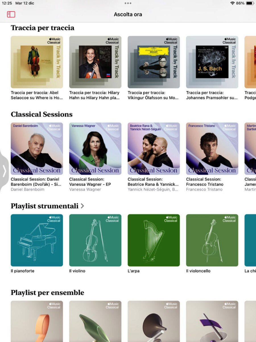 Cosa vuol dire se Apple Musica Classical è su iPad