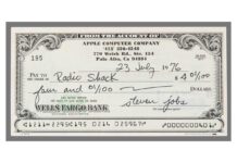 All'asta uno dei primi assegni firmati da Steve Jobs per Apple