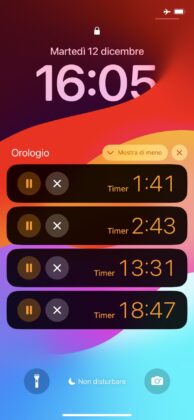 Come utilizzare più timer contemporaneamente su iOS 17