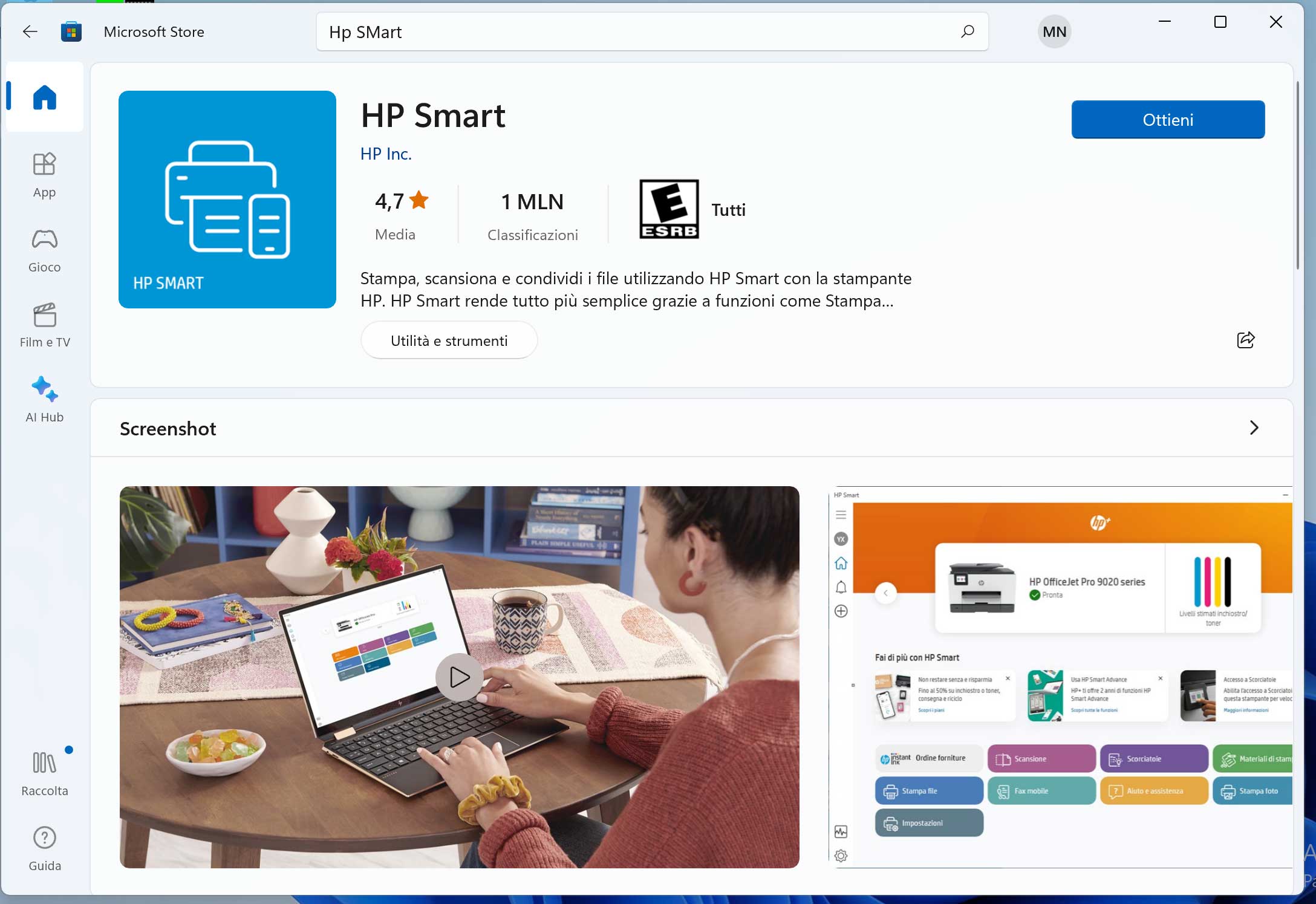 Nei PC con Windows l'app HP Smart di serie che vi piaccia o no