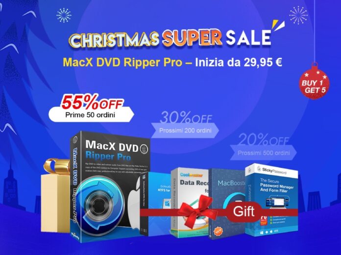 MacX DVD Ripper Pro in sconto fino al 55% per Natale e offerta 4 per 1