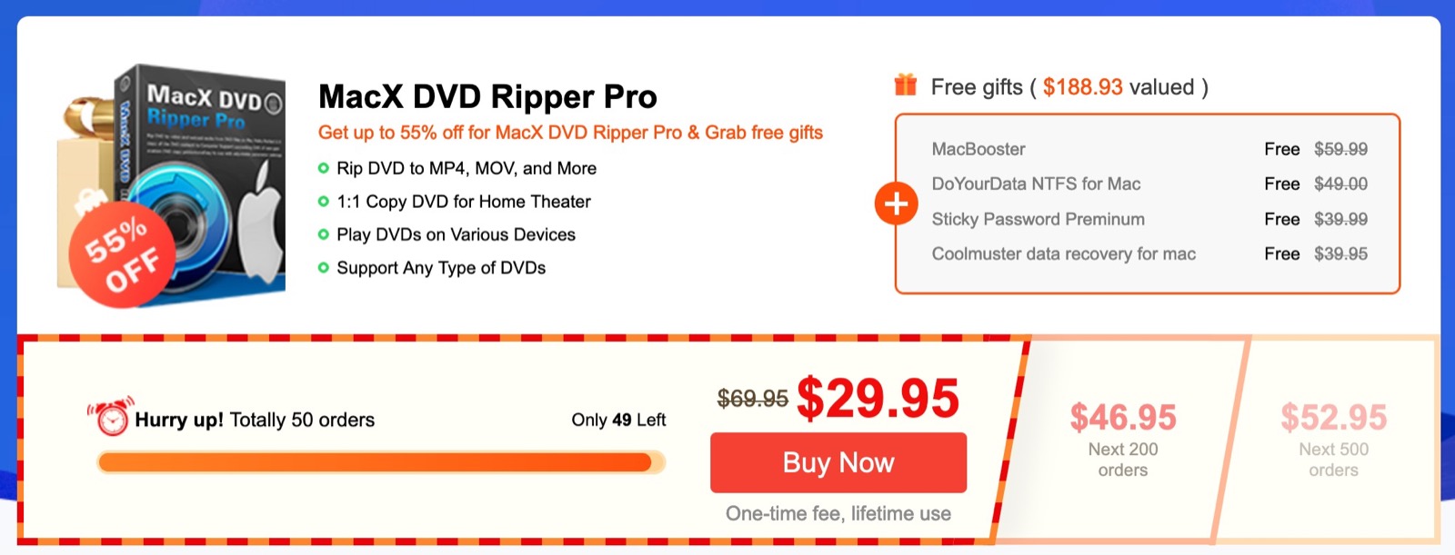 MacX DVD Ripper Pro in sconto fino al 55% per Natale