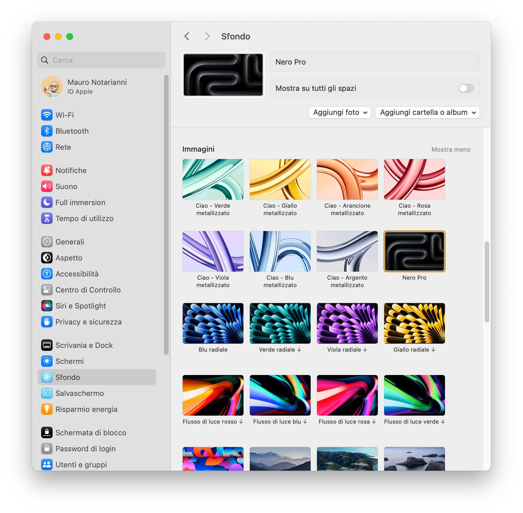 In macOS 14.2 di serie gli sfondi Scrivania dei nuovi Mac