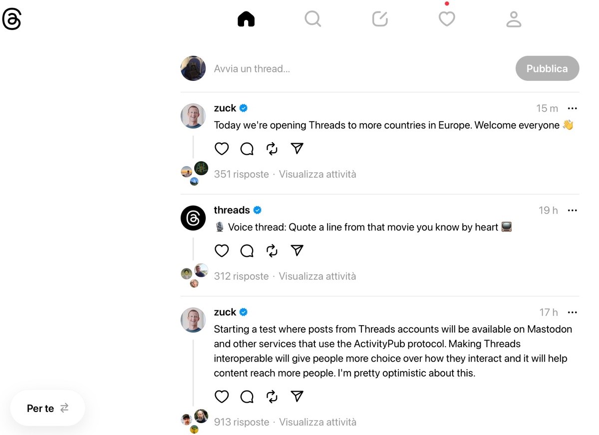 Threads, il rivale di X Twitter disponibile in Italia