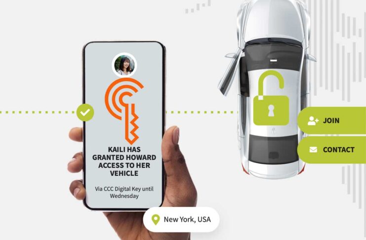 Il logo del Car Connectivity Consortium per le chiavi digitali delle auto