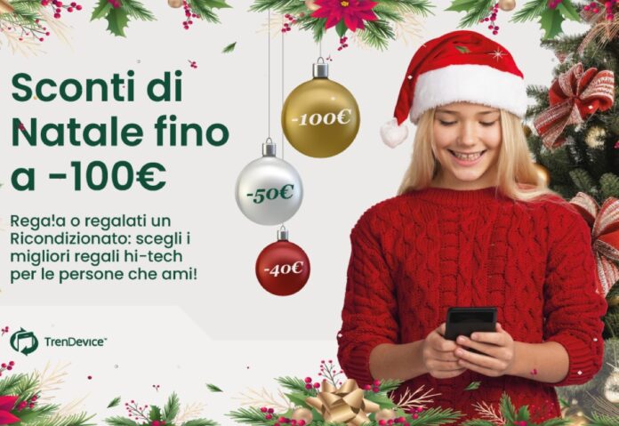 Sconti di Natale TrenDevice fino a -100€ su iPhone iPad e Mac