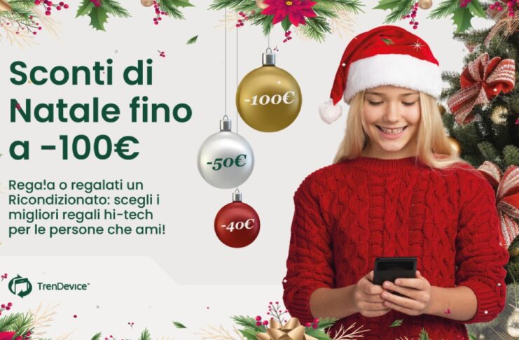 Sconti di Natale TrenDevice fino a -100€ su iPhone iPad e Mac