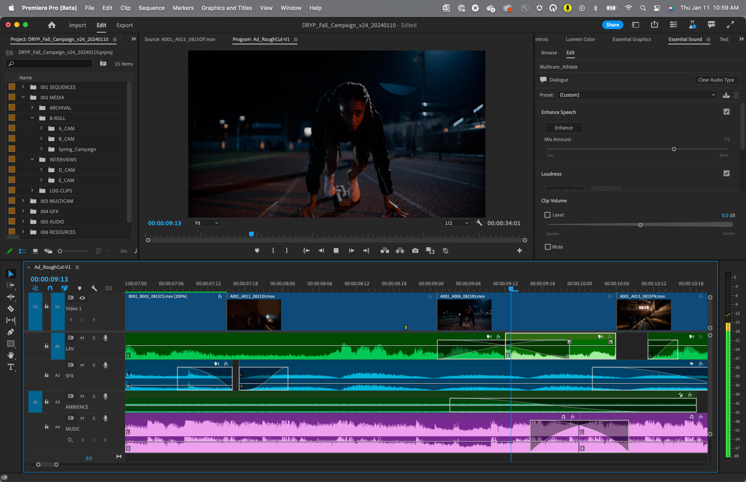 Adobe Premiere Pro, nuove funzioni in beta semplificano l'editing audio
