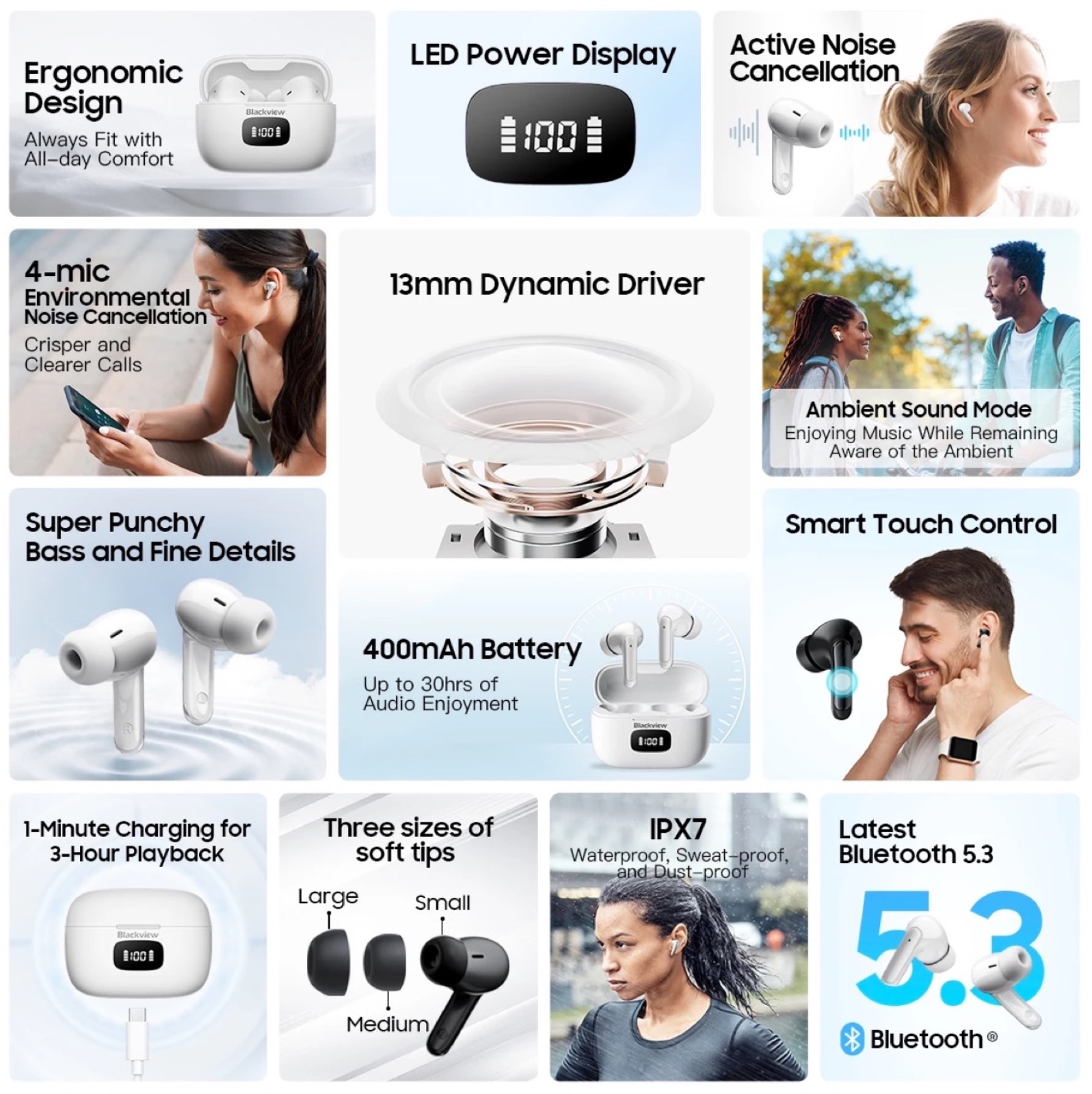 Blackview AirBuds 8, auricolari stile AirPods Pro di ultima generazione a meno di 24 € Blackview AirBuds 8, auricolari stile AirPods Pro di ultima generazione a meno di 24 €