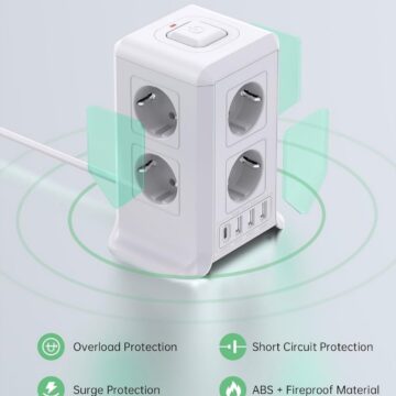 Ciabatta elettrica Sameriver, 12 ingressi per ricaricare tutto da qui