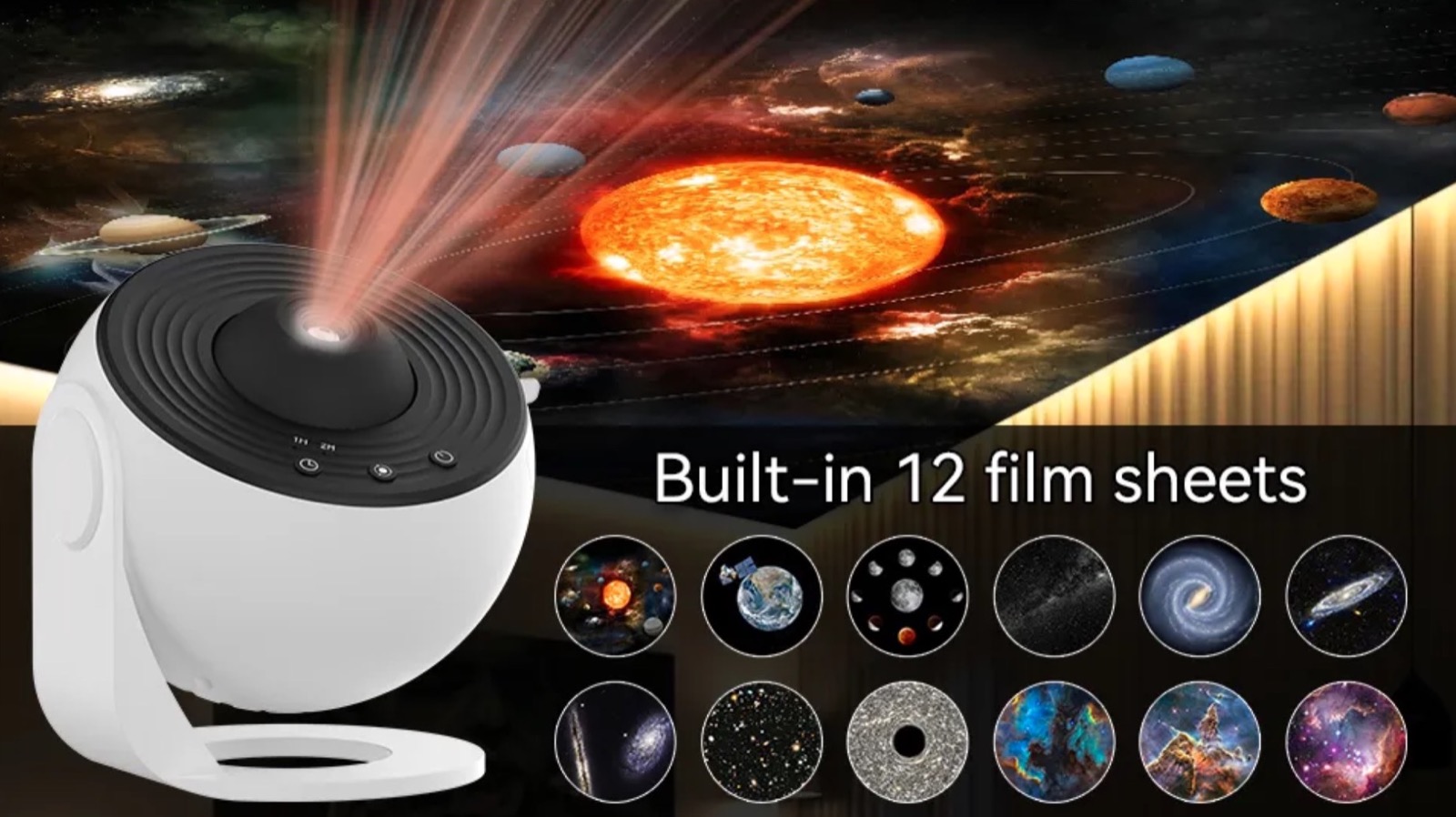 Cielo stellato sul soffitto col proiettore in sconto a 19 €