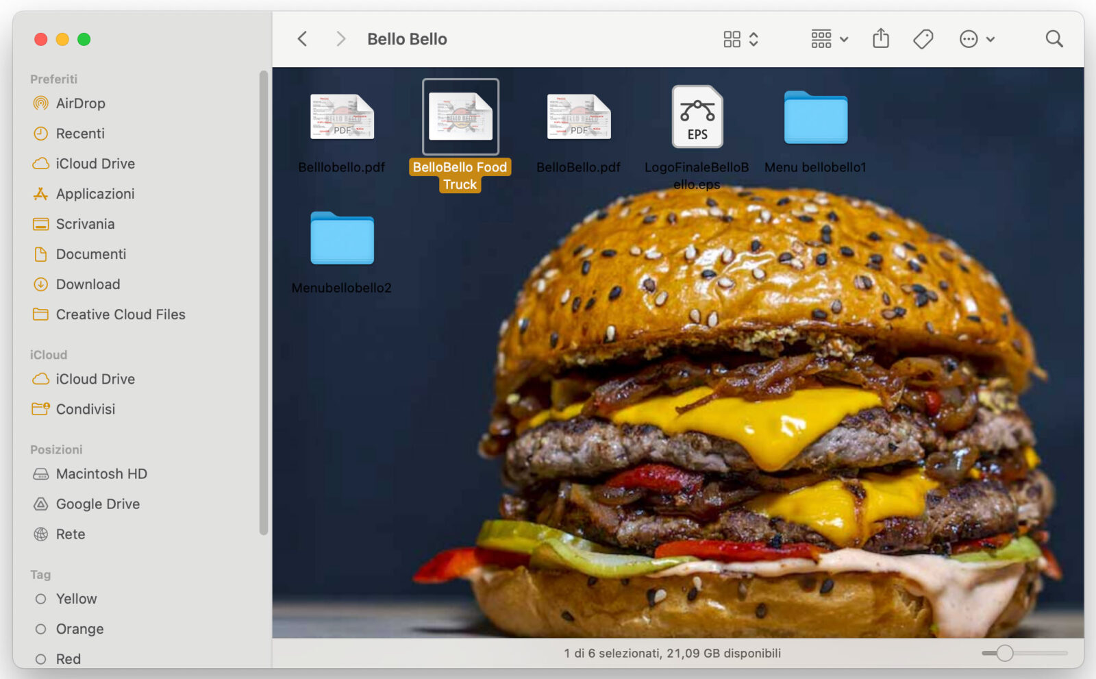 macOS, come impostare sfondi colorati per alcune finestre del Finder
