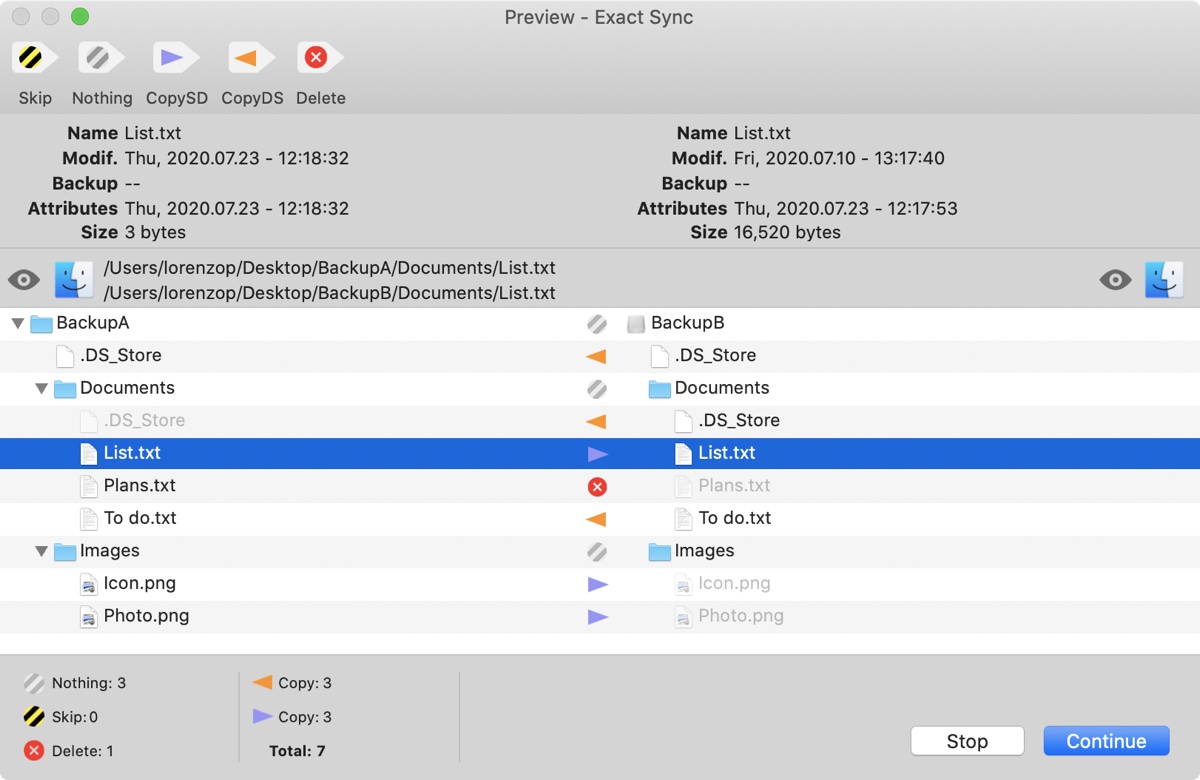 FoldersSynchronizer 6.2, backup e sincronizzazione automatica di file e cartelle su Mac