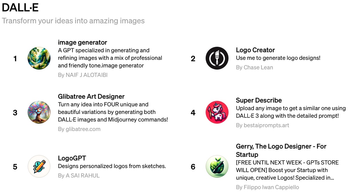 OpenAI apre GPT Store per la compravendita di GPTs personalizzati