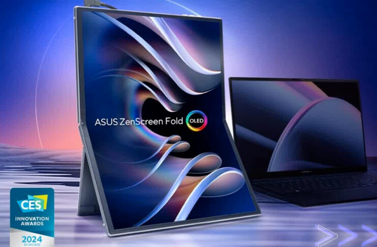 Asus monitor OLED pieghevole portatile, il primo al mondo al CES 2024
