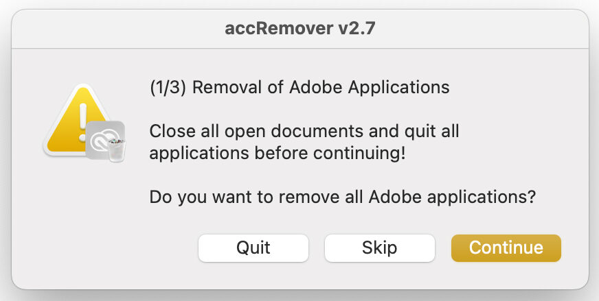 accRemover rimuove tutti i file Adobe dal Mac, anche quando le utility Adobe non riescono