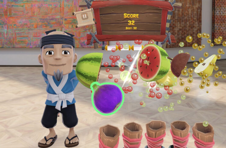 Super Fruit Ninja su Vision Pro permetterà di affettare la frutta con le mani