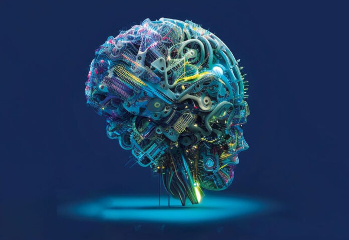 Rielaborazione dell’immagine di copertina del libro “Cervelli, menti, algoritmi. Il mistero dell'intelligenza naturale, gli enigmi di quella artificiale