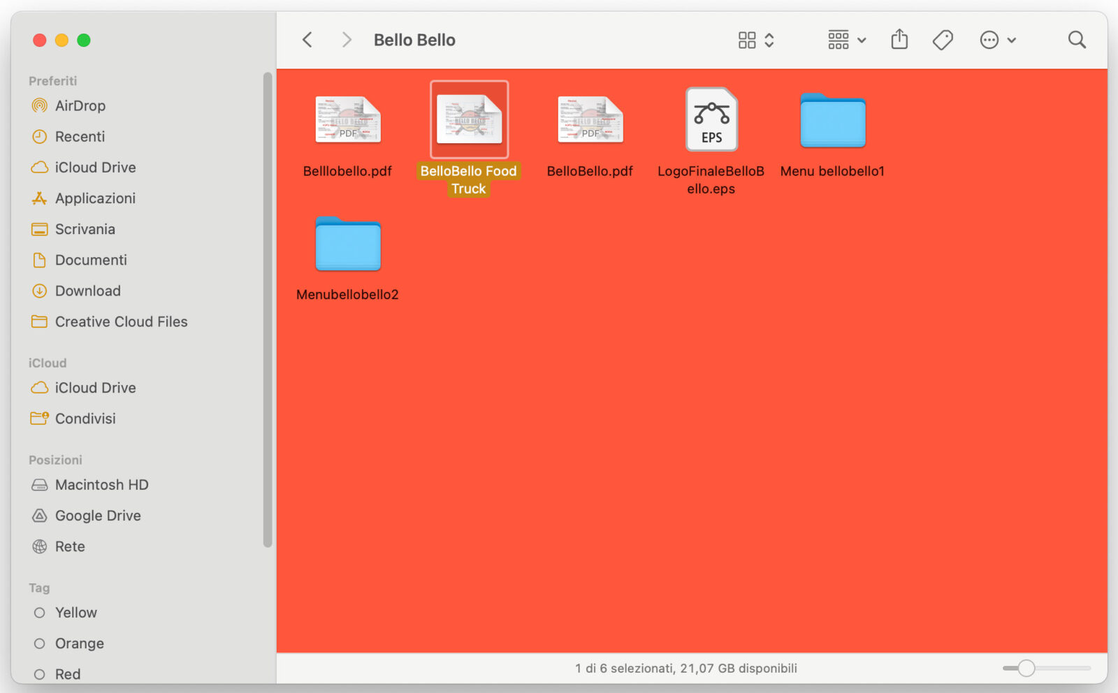 macOS, come impostare sfondi colorati per alcune finestre del Finder