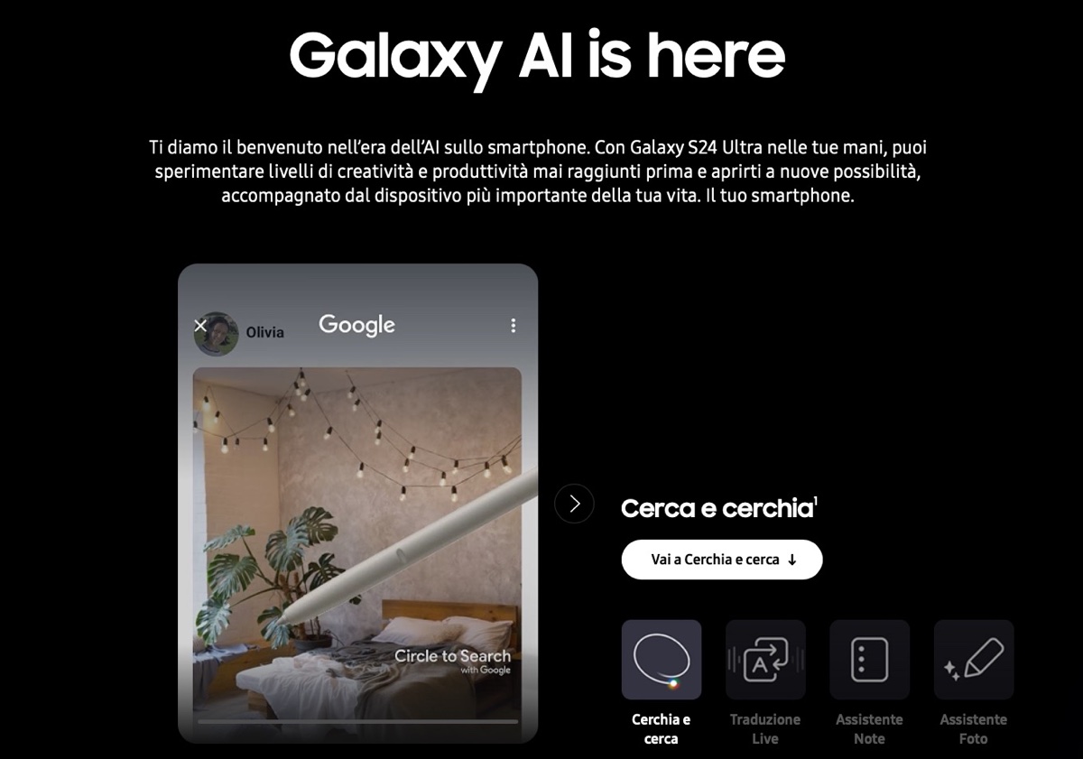 Samsung e Google Cloud portano l'AI generativa sui Samsung Galaxy S24