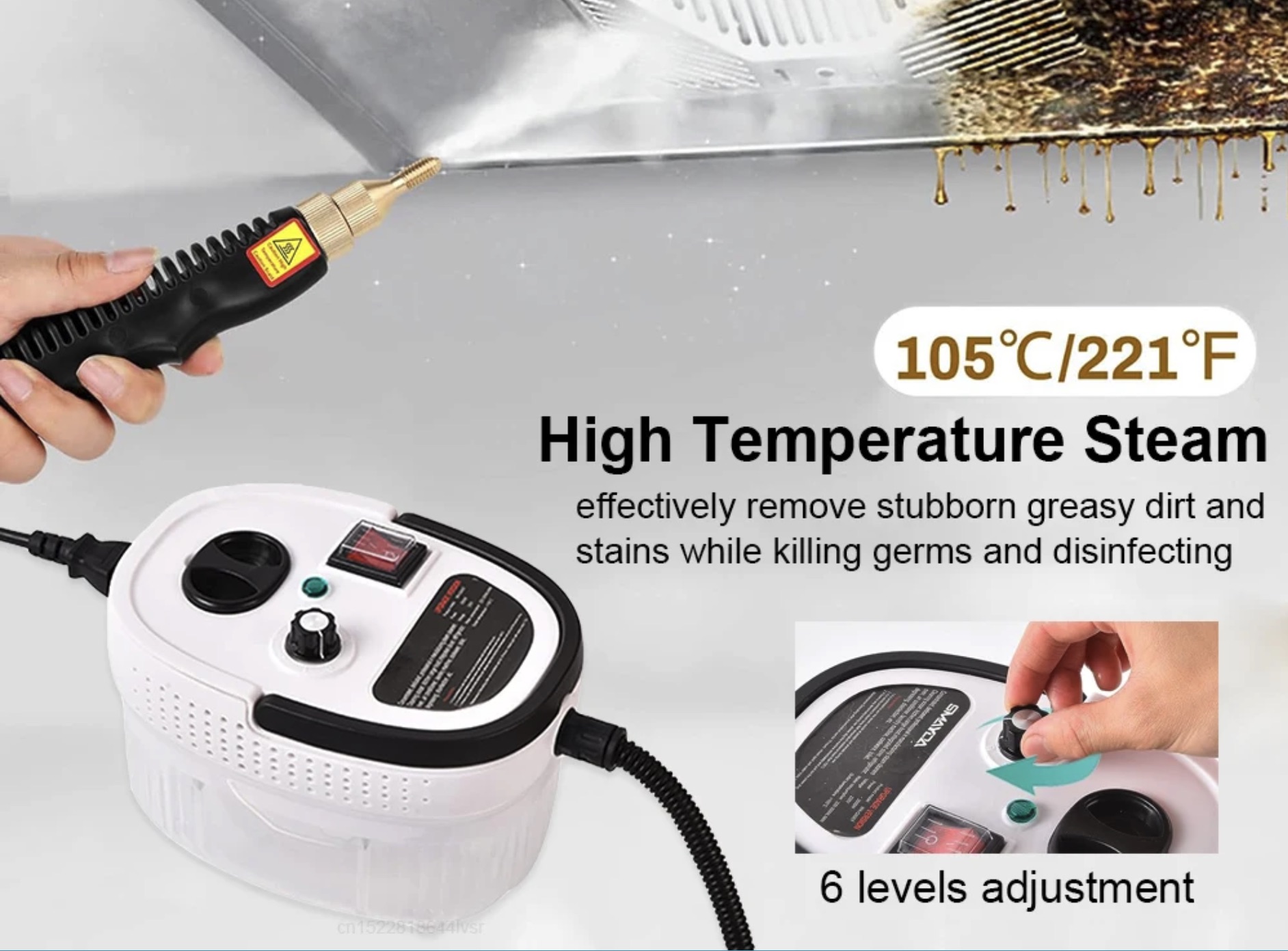 Pulitore a vapore 2500W