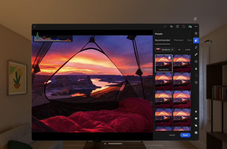 Adobe porta su Vision Pro Firefly e Lightroom