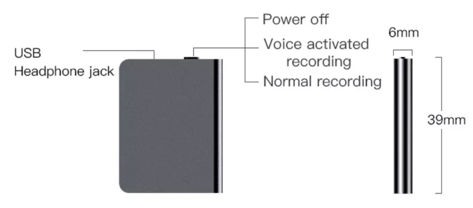 Mini registratore vocale facile da nascondere in offerta a 17,75 €