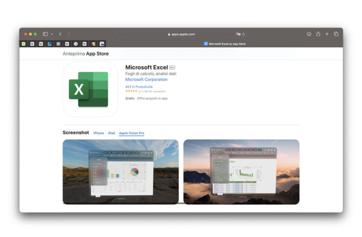 Le app per Vision Pro ora visibili da browser come Anteprima App Store