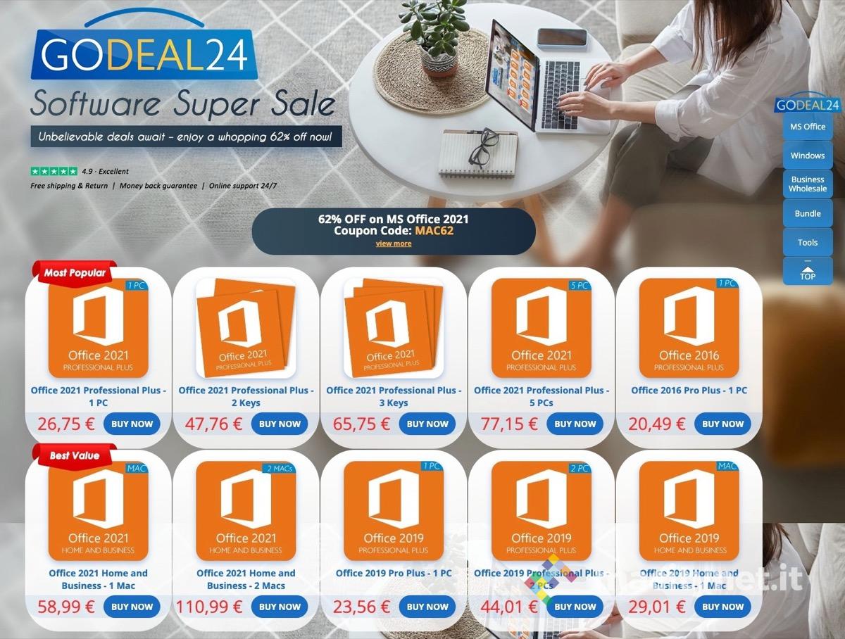 Ottieni Microsoft Office per sempre, solo 15€ su Godeal24, per Mac e Windows