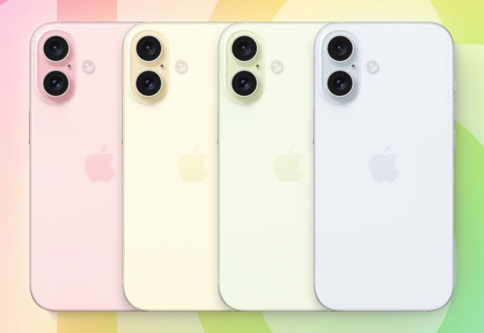 Apple testa design con sporgenza sottile per fotocamera iPhone 16 base